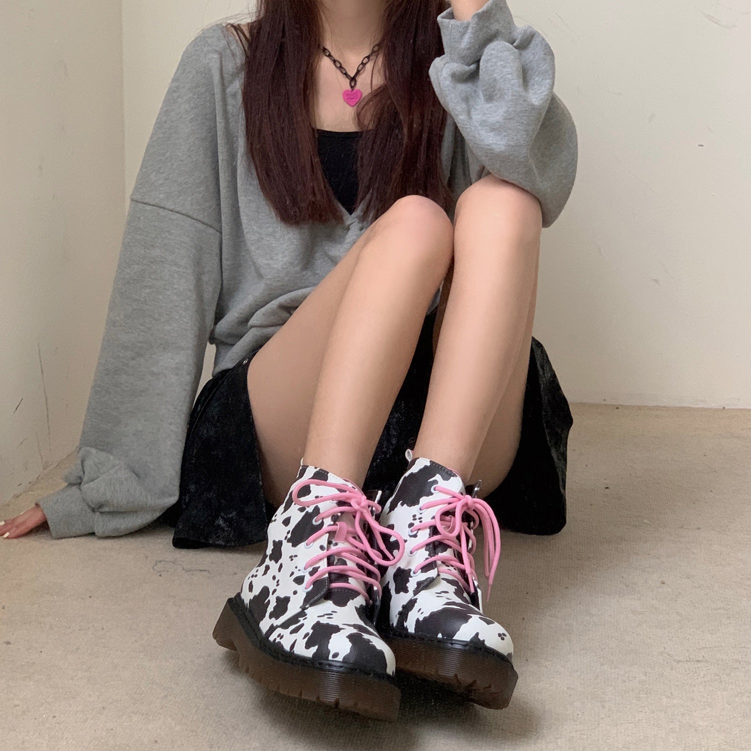 Pink Cow Martin Boots   KF82979