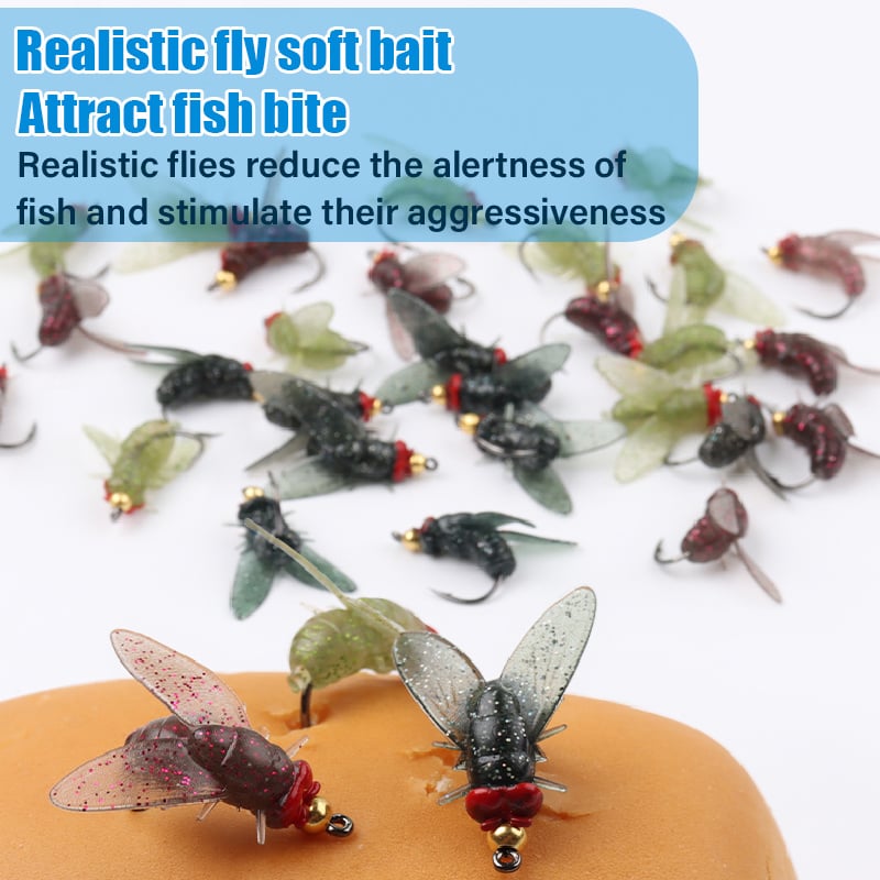 FATHER'S DAY SALE - Simulated Flies Fishing Attractor Bait Hook