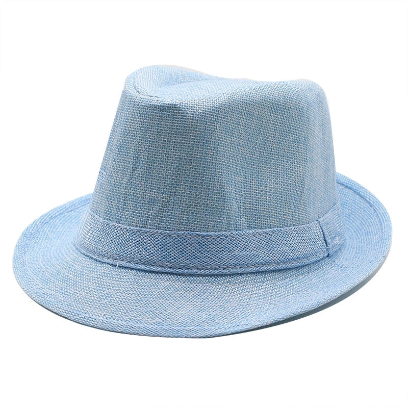 New Black And White Korean Style Summer Unisex Hat Top Hat British Gentleman Hat Jazz Cowboy Sun Hat