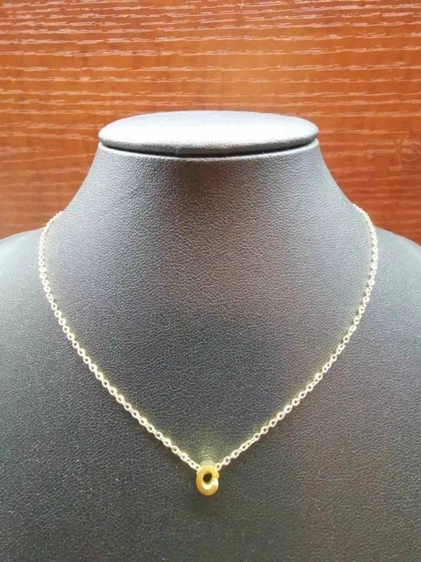 Minimalist Letter Stainless Steel Carving Necklace