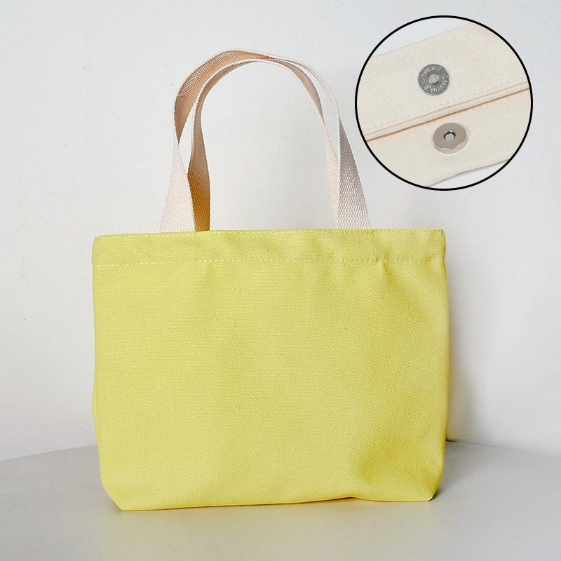 Women's Vacation Solid Color Canvas Shopping Bags