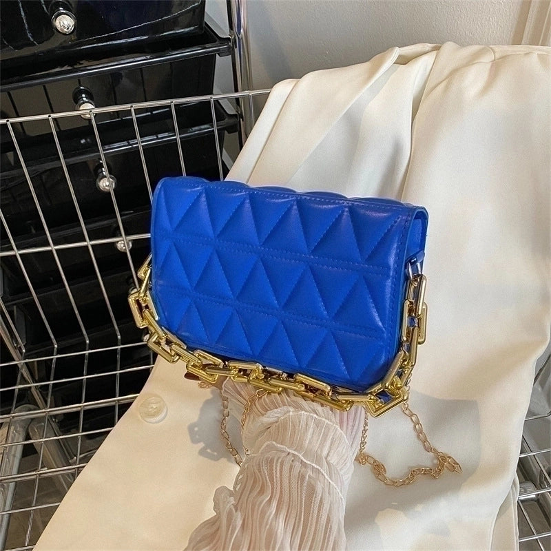 Women's Medium Summer Pu Leather Elegant Streetwear Square Bag