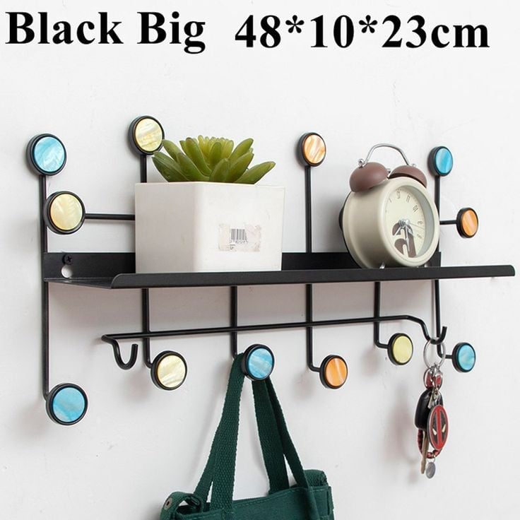 PREMIUM WALL SHELF WITH HOOKS