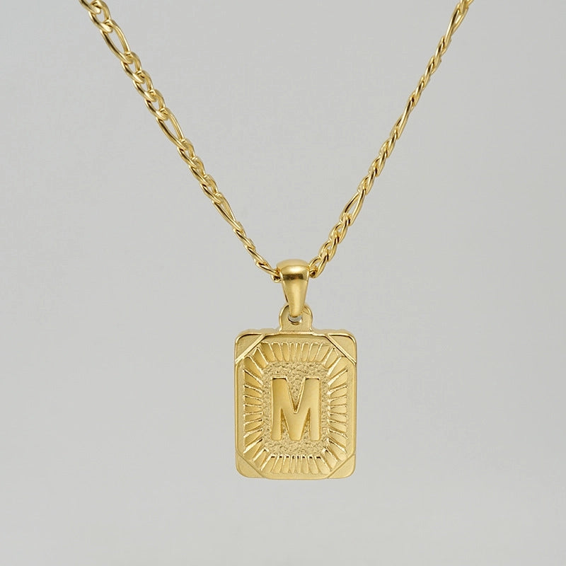 Fashion Letter Titanium Steel Plating Pendant Necklace 1 Piece