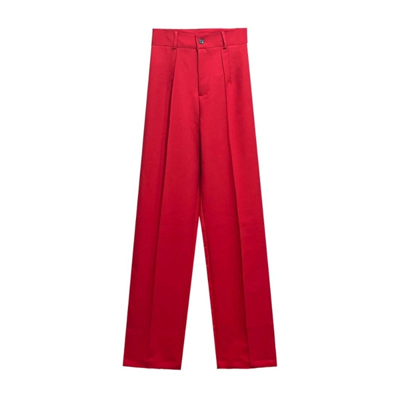 Office Wear High Waist Straight Pants For Women