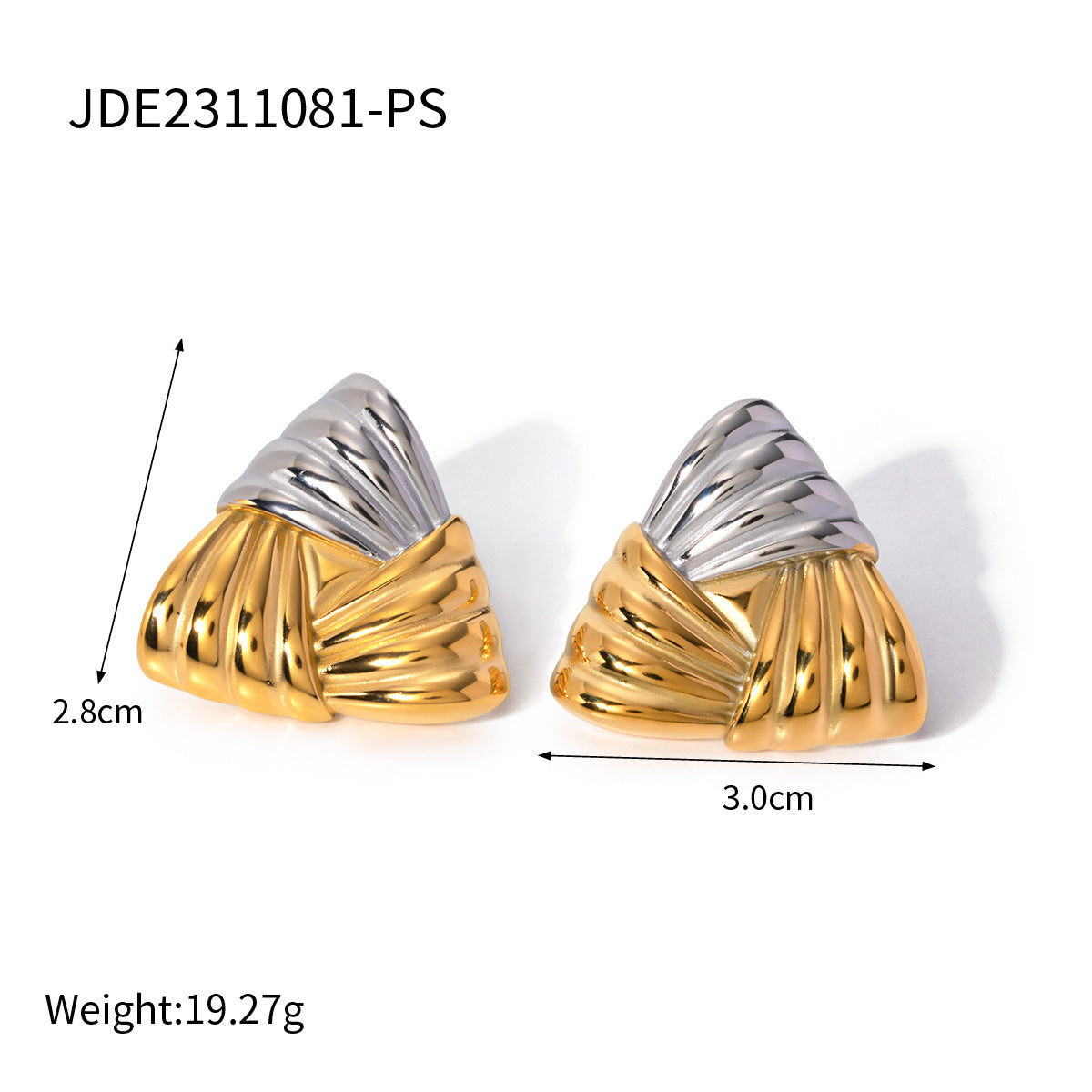 Jie Ding Stainless Steel Pearl Earrings Star Earrings Titanium Steel Earrings Earrings