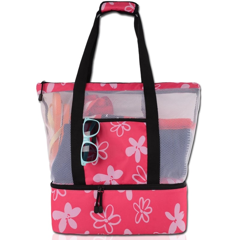 Unisex Basic Classic Style Solid Color Polyester Net Travel Bags