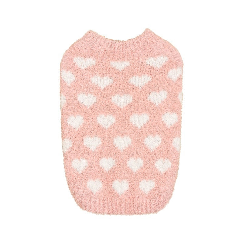 Cute Mohair Valentine'S Day Heart Shape Pet Clothing