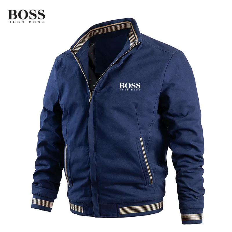 BOSS Zip Pocket Stand Collar Jacket