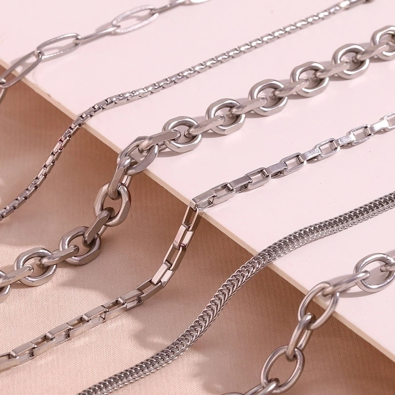 Minimalist Classic Style Oval 304 Stainless Steel Bracelets In Bulk