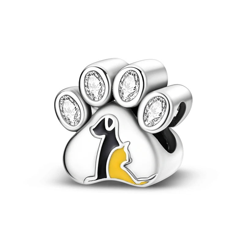 Paw And Animal Shape Charm Beads