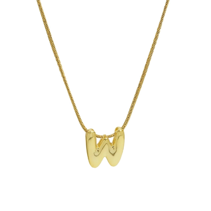 Basic Modern Style Classic Style Letter 304 Stainless Steel Brass Plating Pendant Necklace