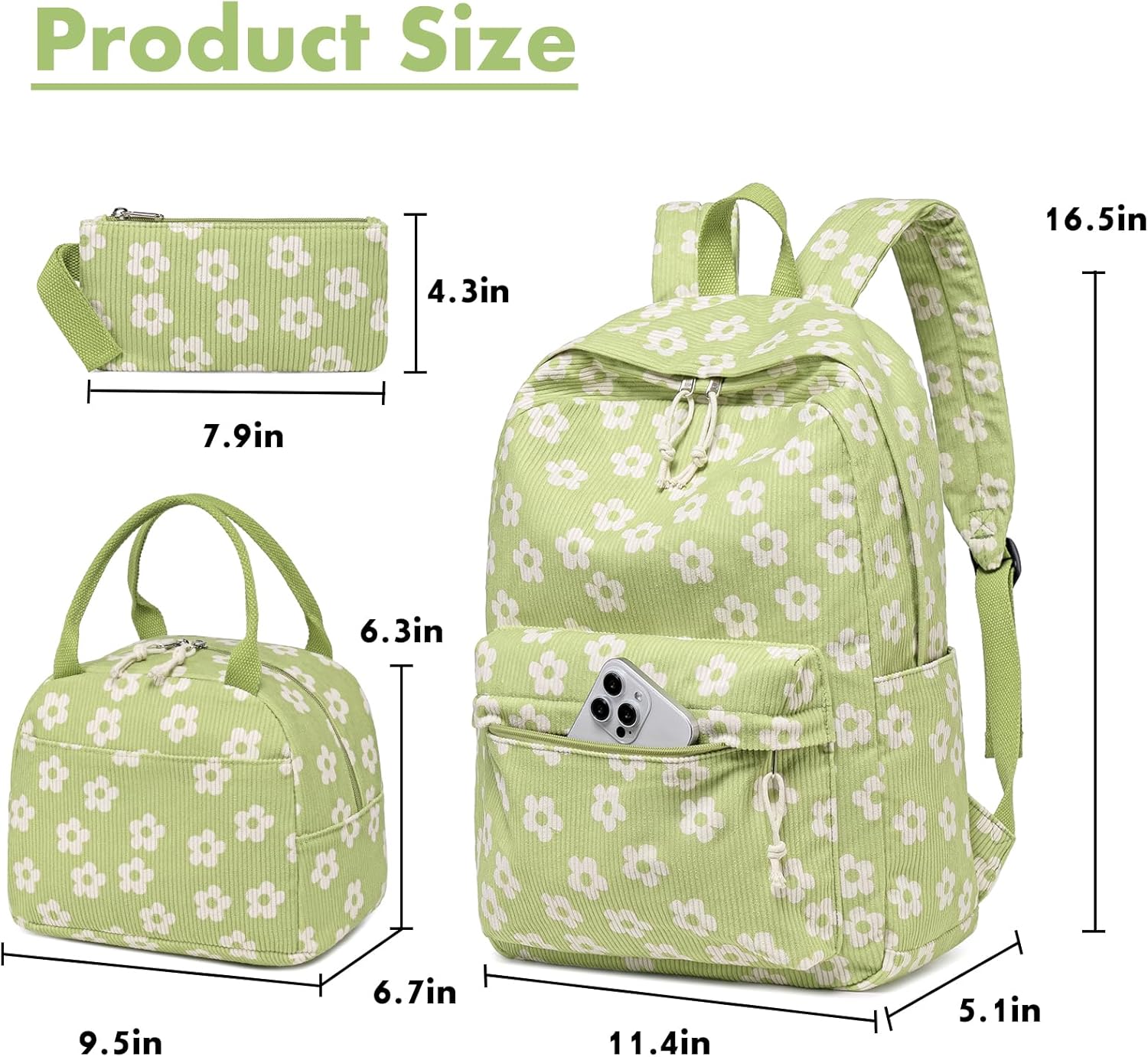 Bluboon School Backpack Teens Girls Boys Kids School Book Bags with Lunch Box Pencil Bag