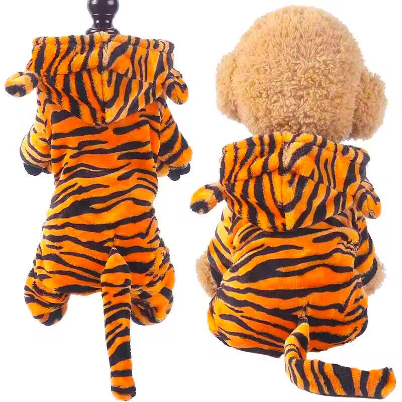 Autumn And Winter Dog Clothes Warm Thickened Coral Fleece Puppy Transformation Outfit Teddy Corgi Cat Pet Clothing