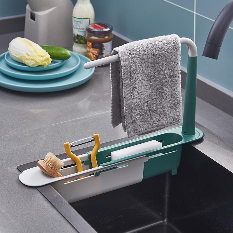 👍Updated Telescopic Sink Storage Rack