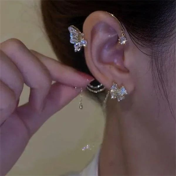 💐2023 HOT SALE💝-BUTTERFLY TASSEL STYLE ZIRCON EARRINGS | PERFECT GIFT🎁