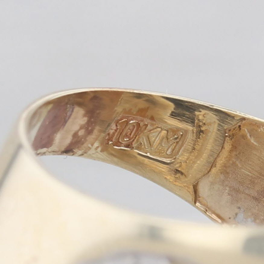 Past Master Mason Signet Ring 10k Gold Onyx Square Compass Sun Masonic Size 9