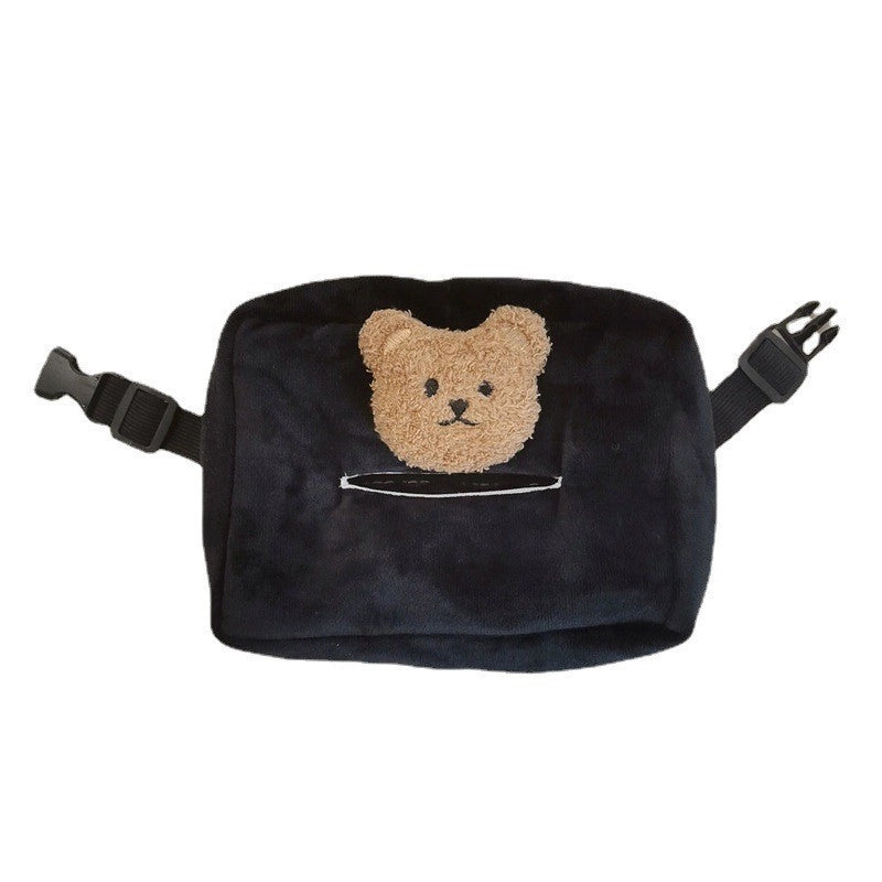 Casual Vacation Animal Bear Short Plush Tissue Dispenser