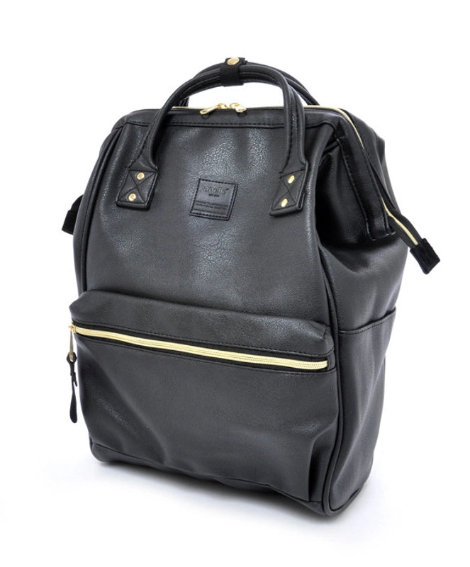 Women's Large Pu Leather Solid Color Streetwear Square Zipper Fashion Backpack