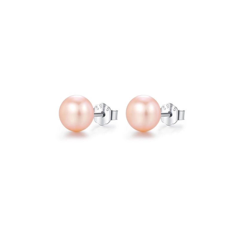 1 Pair IG Style Elegant Sweet Oval Plating 925 Sterling Silver Freshwater Pearl Ear Studs