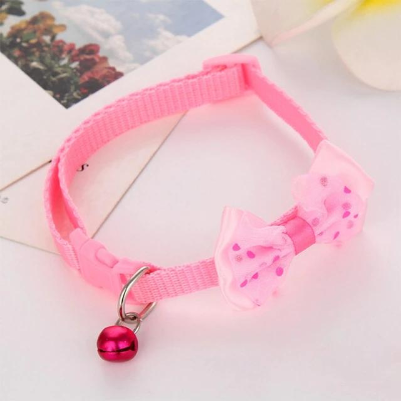 Polyester Dog Collars With Bowknot Bells