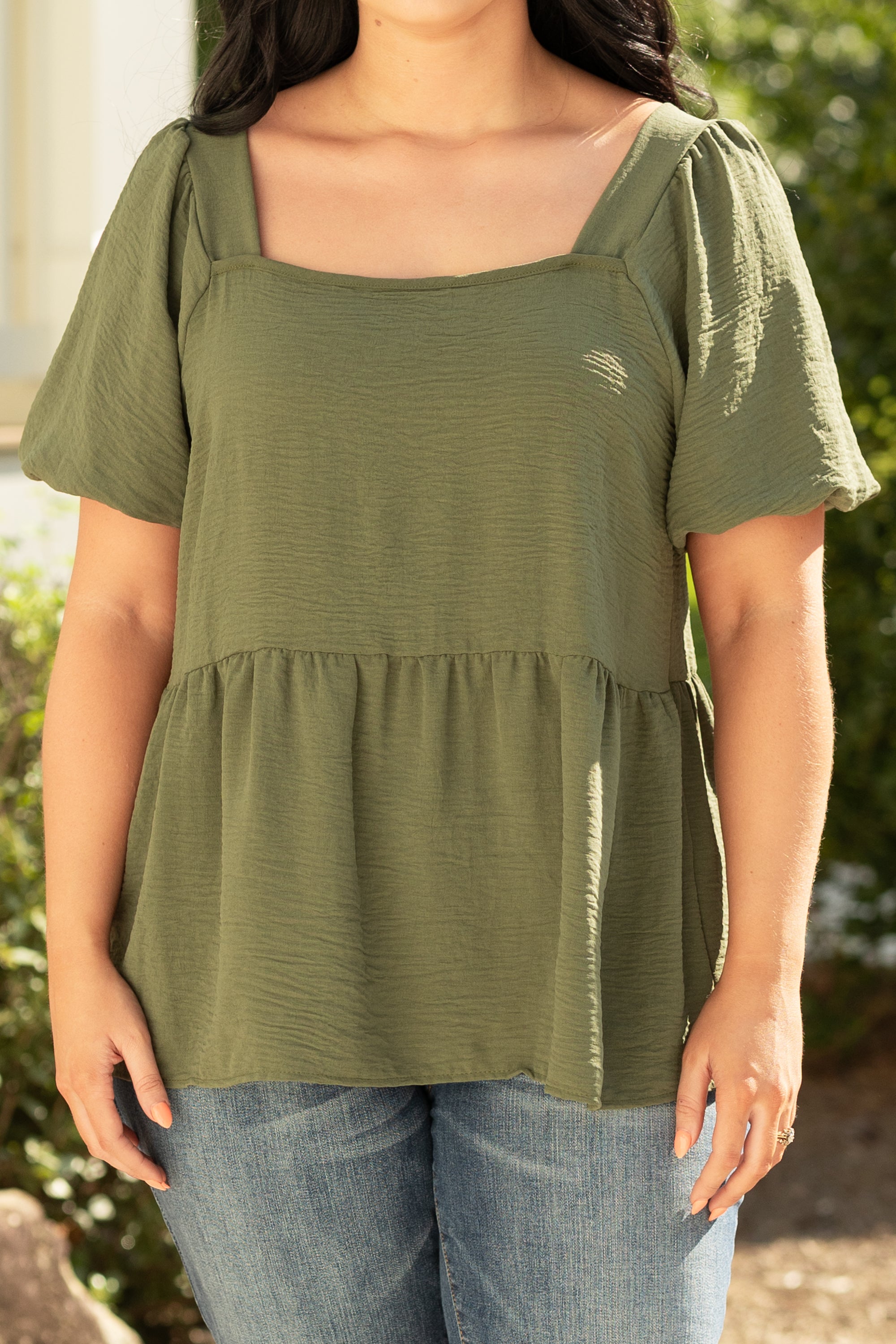 Weekend Bliss Top. Sage