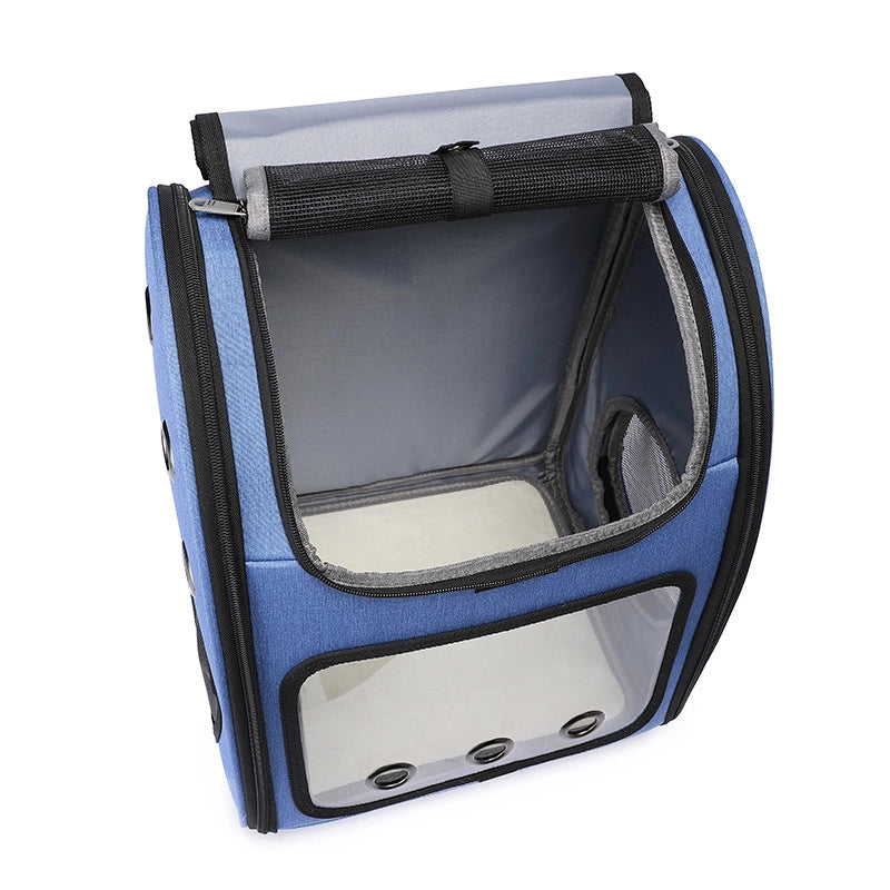 Hanbang New Transparent Cat Bag Travel Convenient Breathable Pet Bag Folding Pet Backpack Transparent Cat Bag