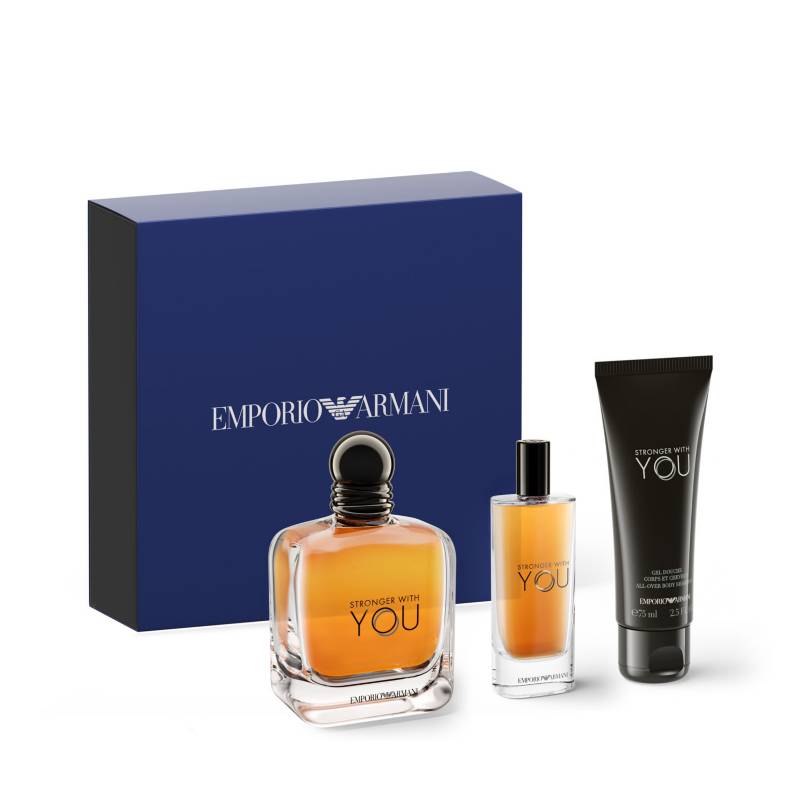 Set Perfume Hombre Stronger With You EDT 100ml + 15ml + Gel de Ducha 75ml Giorgio Armani