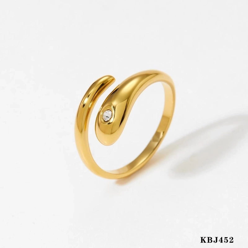 Casual Modern Style Heart Shape Bow Knot 316 Stainless Steel  Shell Diamond 16K Gold Plated White Gold Plated Gold Plated Inlay Stainless Steel Rings