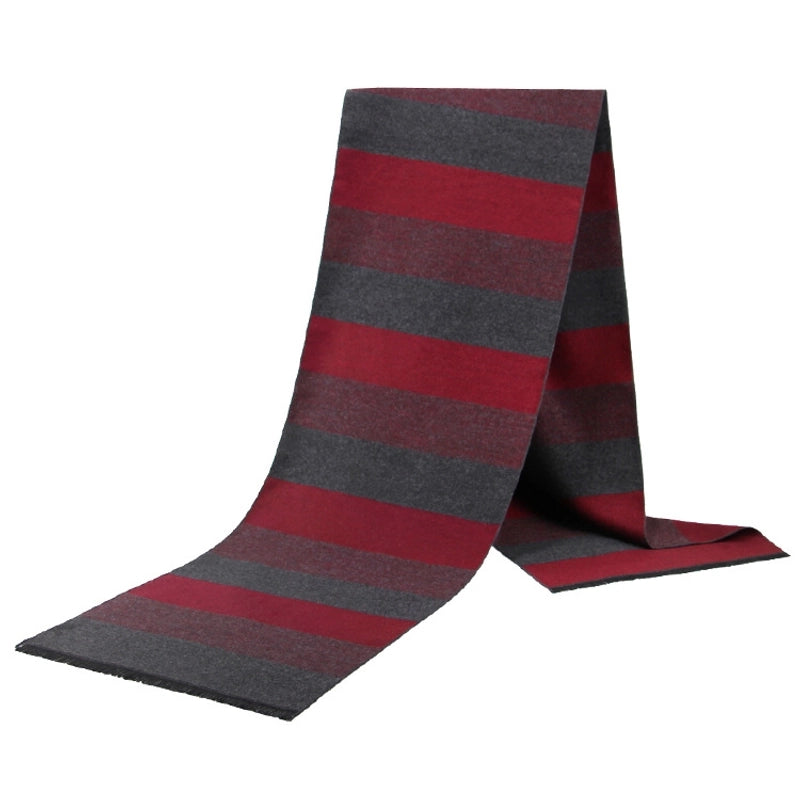 New Men's Scarf Winter Warm Pull Striped Scarf Imitation Cashmere Middle-aged Leisure Scarf