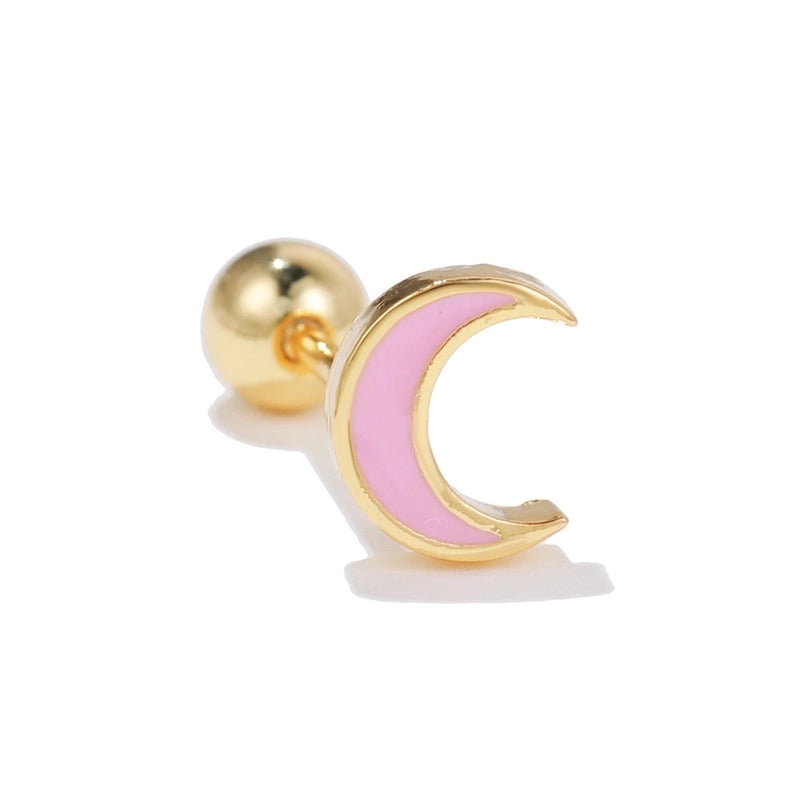 Ear Cartilage Rings & Studs Minimalist Star Brass No Inlaid