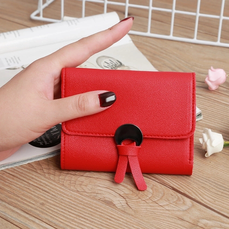 Korean Solid Color Portable Short Wallet