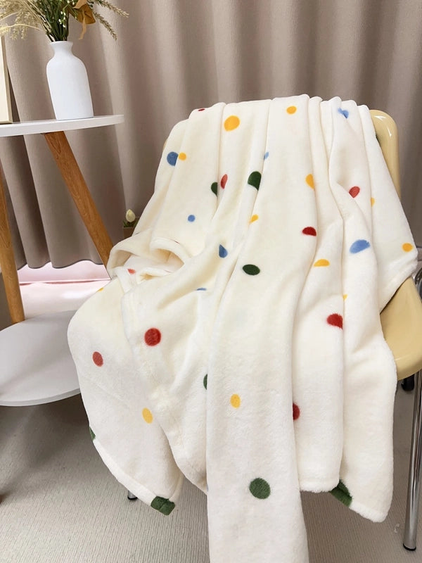 In Stock | Style Autumn And Winter Thickened Cartoon Crayon Small New  Casual Plush Blanket Dormitory Bed Sheet