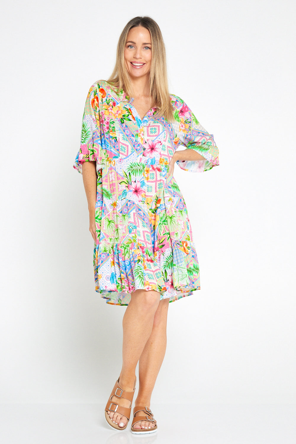 Kailani Dress - Tropical Multi