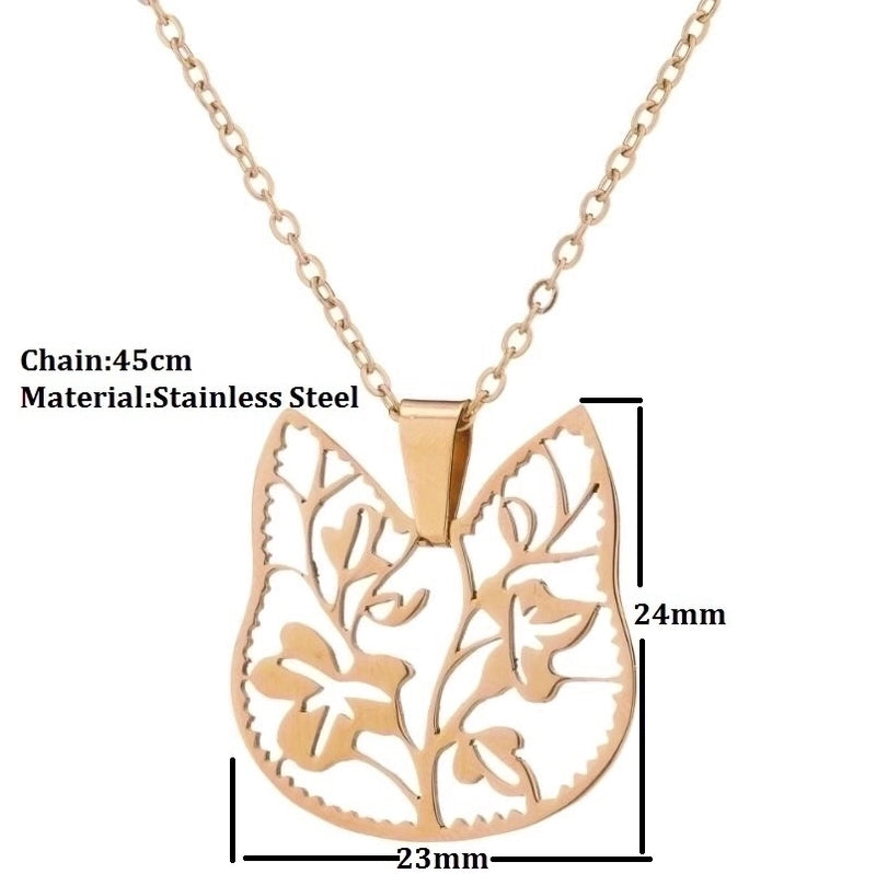 Minimalist Animal 201 Stainless Steel 18K Gold Plated Plating Stainless Steel Necklaces