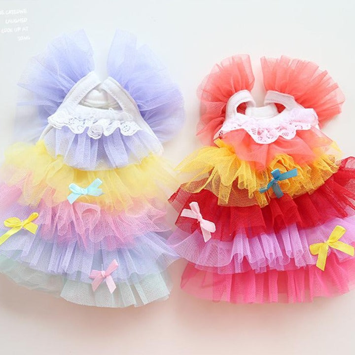 Multi-Color Layered Dog Cat Princess Dress