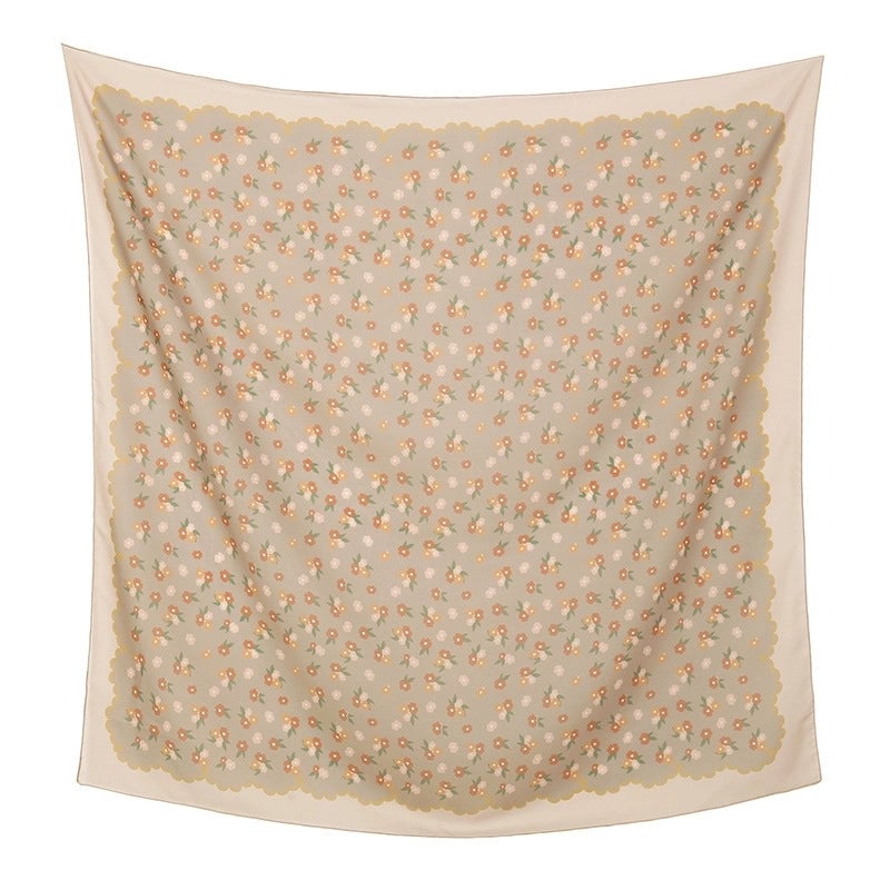 Women's Sweet Flower Polyester Kerchief