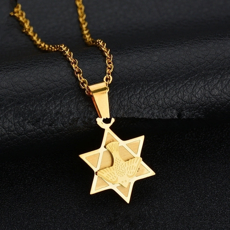 Geometric 304 Stainless Steel 18K Gold Plated Plating Stainless Steel Necklaces