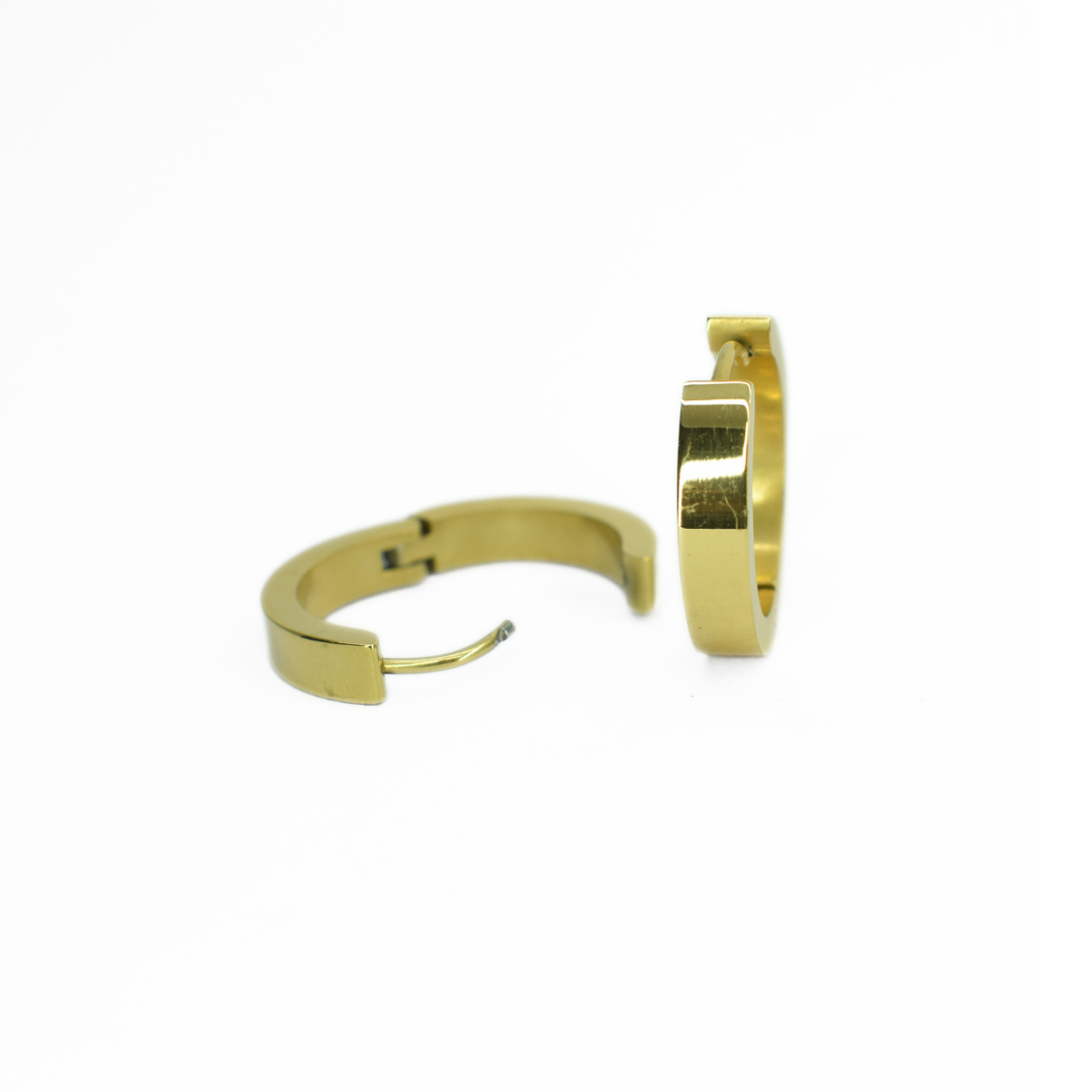 16mm edged hoops - Gold