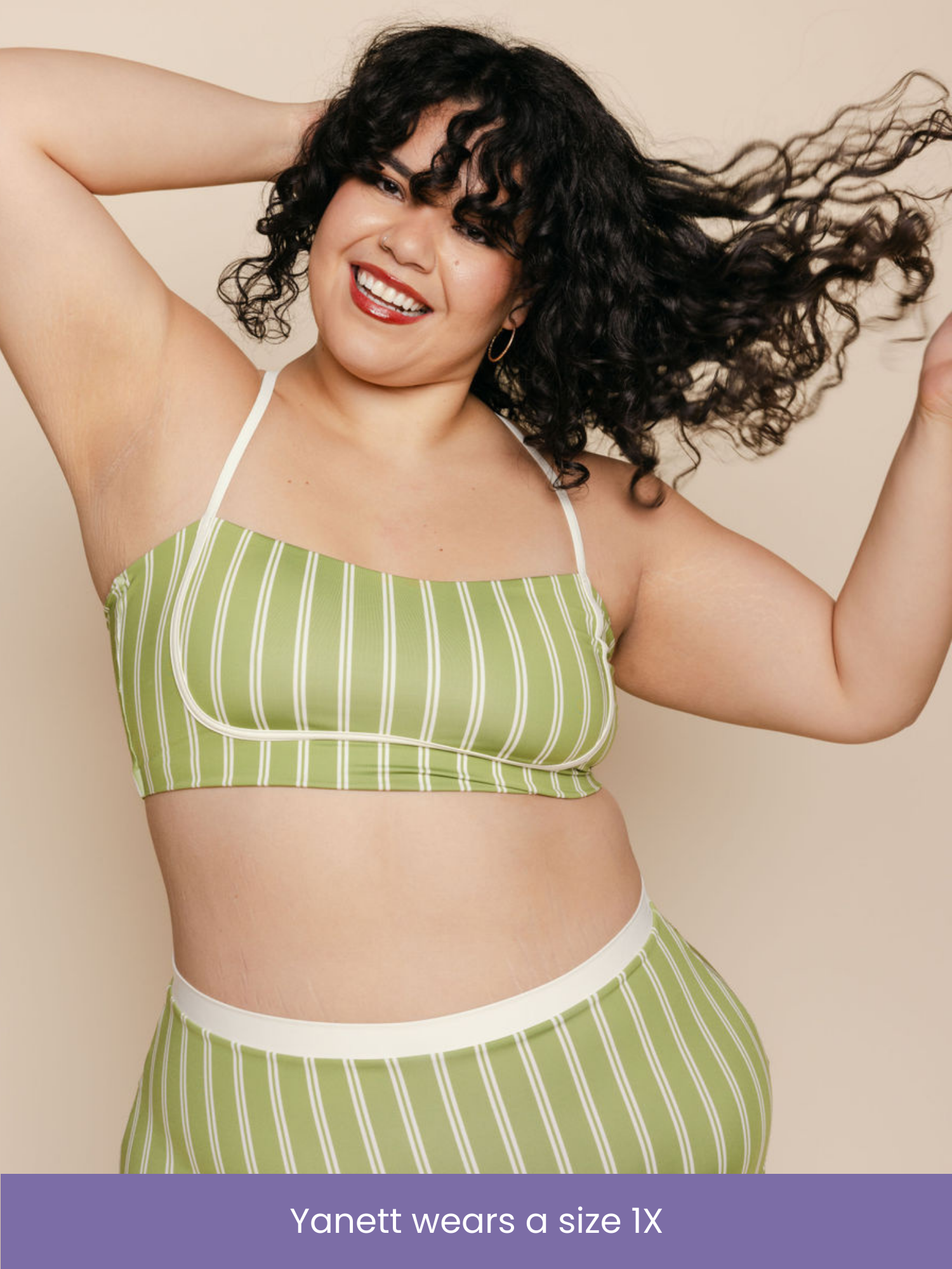 Bandeau With Piping Top