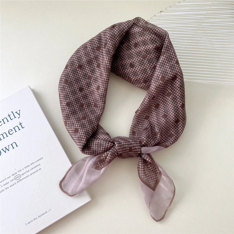 Women's Cartoon Style Cute Sweet Ditsy Floral Cotton And Linen Kerchief
