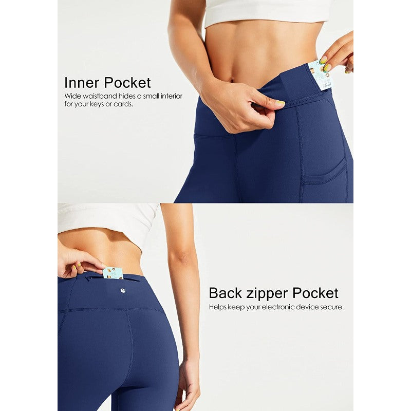 Women's Fleece Lined Leggings Water Resistant Thermal Winter Pants Hiking Yoga Running Tights High Waisted