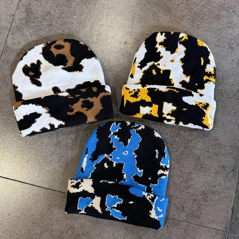 Women's Streetwear Leopard Eaveless Wool Cap