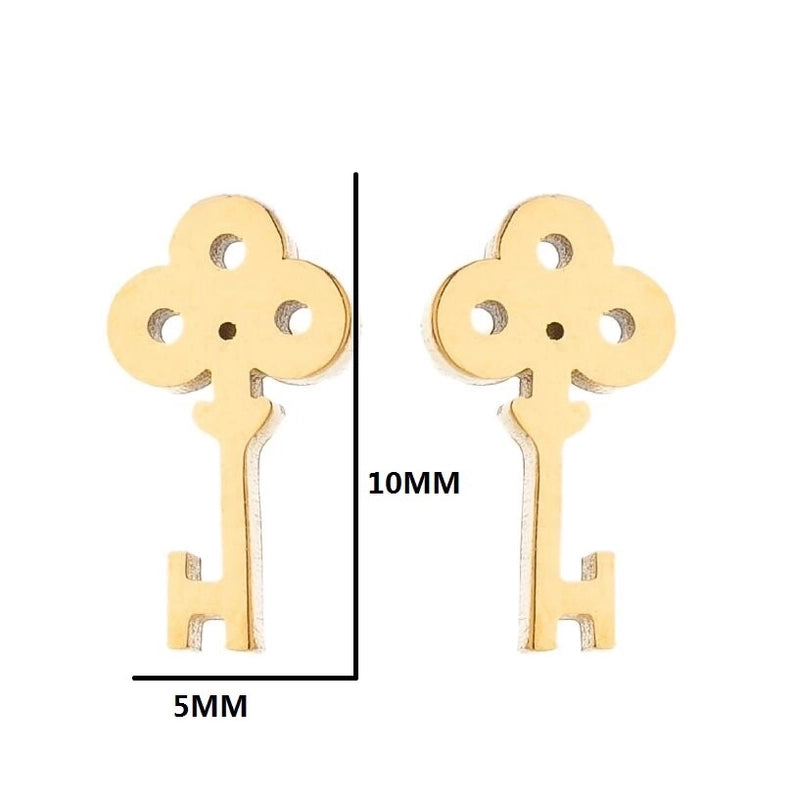 Minimalist Heart Shape Stainless Steel Plating Ear Studs 1 Pair