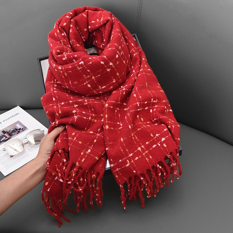 Women's Modern Style Classic Style Lattice Polyester Scarf