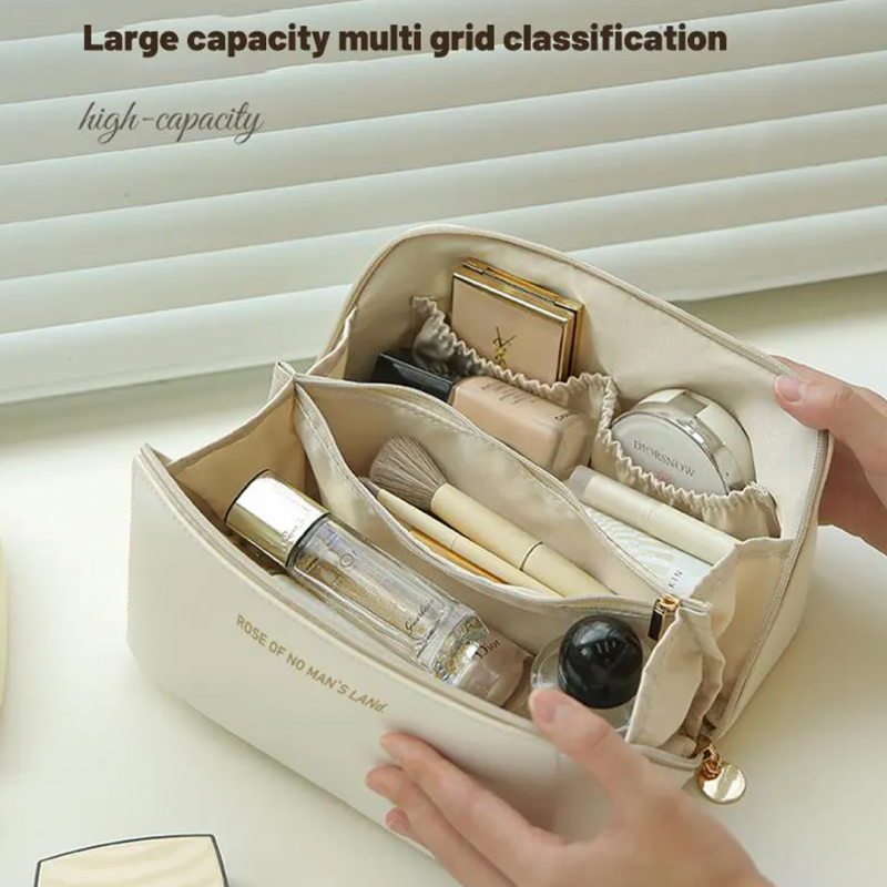 MAKEUP LEATHER ORGANIZER BAG