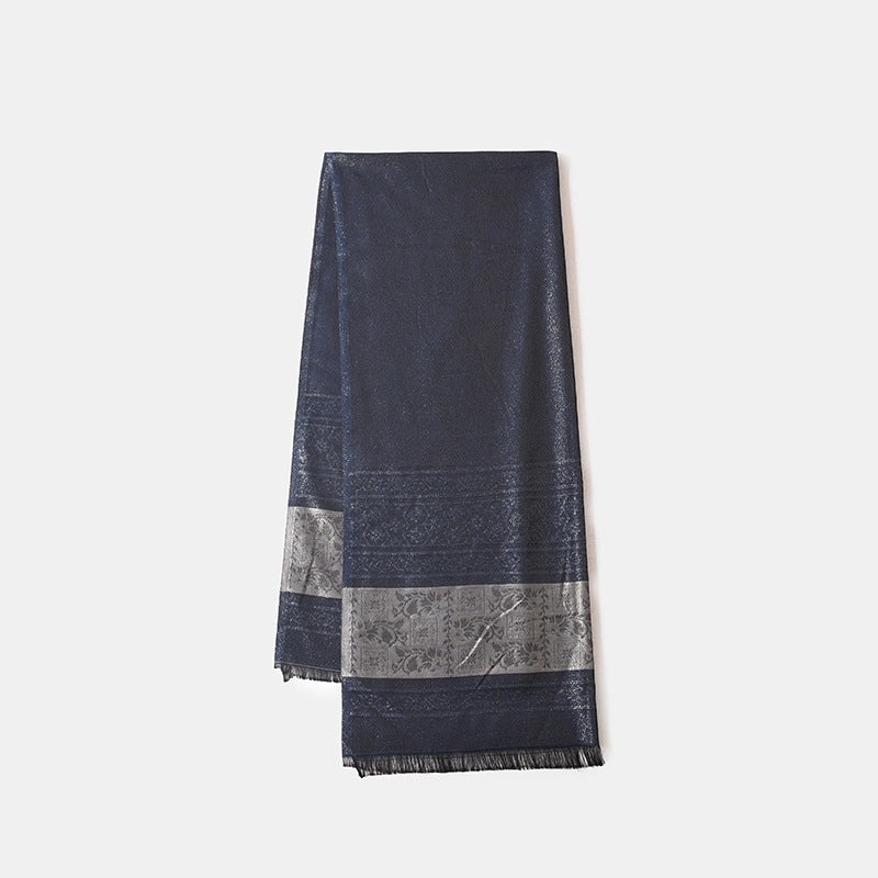 Women's Minimalist Flower Polyester Silk Scarf