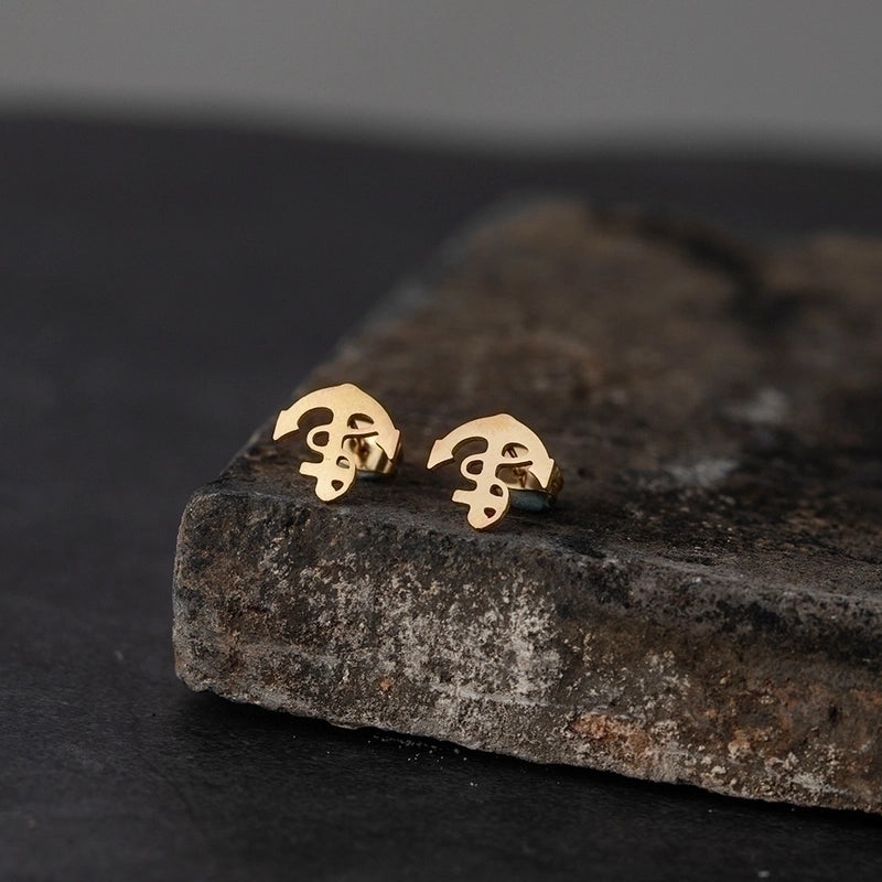 Cartoon Style Stainless Steel No Inlaid Earrings Ear Studs