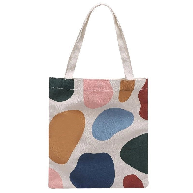 Unisex Canvas Fruit Streetwear Square Open Canvas Bag