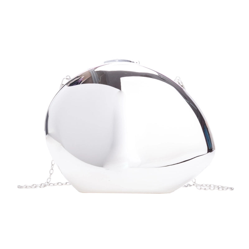Women's Medium PVC Geometric Streetwear Oval Lock Clasp Dome Bag